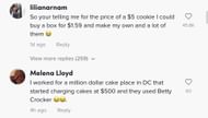 Users on TikTok commented on the whole Crumbl Cookie and Betty Crocker fiasco. (Image via TikTok)